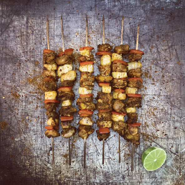 Chicken and Halloumi Skewers